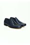 Dark Blue Color Laceless Velvet Men's Shoes