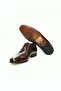 Burgundy Color Lace-Up Genuine Leather Men's Shoes - 3