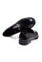 Black Color Laceless Genuine Leather Leather Sole Men's Shoes - 2