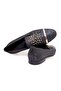 Black Color Laceless Genuine Leather Men's Shoes - 2