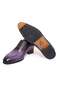 Purple Color Lace-Up Genuine Leather Men's Shoes - 3