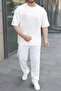 Men's Oversize Modal Fabric Premium Quality 2-Piece Set-White