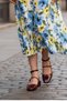 Burgundy Mary Jane Open Back Square Toe Short Block Heeled Women's Shoes with Baretli Belt Detail - 3