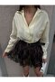 Lace Detailed Chiffon Skirt - 4