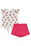 Cherry Patterned 2-5 Years Old Set - Ecru - 4