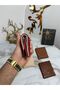 100% Genuine Crazy Leather Handmade Minimalist Wallet - Crazy Leather Stylish Quality Triod Card Holder Wallet - 5