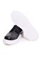 Black Color Lace-Up Genuine Leather Men's Shoes - 3