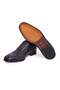 Black Color Lace-Up Genuine Leather Leather Sole Men's Shoes - 3