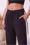Women's White Striped Loose Baggy Sweatpants - 3