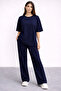 Women's Oversize 2-Piece Set 100% Cotton Comfortable Fit Modern Look - 2