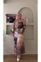 Ethnic Patterned Patchwork Suit-Shirt & Long Skirt Combination Stylish Hijab Suit - 4