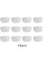 Round Plastic Food Storage Containers with Lids – Set of 12 Reusable Boxes for Dates - 1000ml