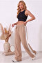 Women's White Striped Loose Baggy Sweatpants - 2