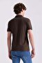 Brown Slim Fit Polo Neck T-Shirt - 4