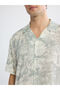 قميص رجالي من NEVAVM بتصميم Regular Fit Resort Yaka Patterned - 3