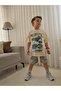 Boy's T-Shirt and Shorts Set Summer Comfortable Casual Combination 2 Pieces