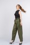 Women's Summer Khaki Rosaria Balloon Form Narrow Leg Fabric Trousers Stylish Daily Comfortable 30383 - 3