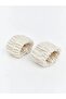 Mavi̇makro Makeup Hair Band and Bracelet Set Ecru - 4