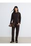 Lcw Jeans Brown High Waist Straight Fit Women's Jean Trousers