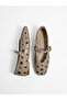 Women's Beige Studded Ring Detailed Strappy Ballerinas - 7