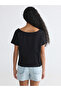 Black Boat Neck Printed Women's T-Shirt from Güli̇s Gi̇yi̇m - 7