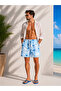 Men's Swim Shorts Micro Fabric Digital Print – Quick Dry, Water Repellent, Zippered Pockets