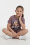 Dried Rose Sweet Written Character Printed Girls' Shorts Set of 2 23995 - 4