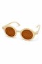 Retro Round Kids Sunglasses - Cream Frame & Brown Lens - 3