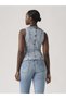 Leighton Peplum Denim Bluz - 3