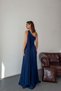 Women's Navy Blue One Shoulder Long Evening Dress |   Special Occasion & Event Dress Mlb110 - 7