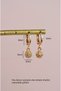 Stone Ball Charm Hoop Earrings – Sparkling Minimalist - 2
