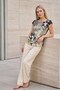 Women's Patterned Chiffon Blouse Short Sleeve Elegant Textured Lace Detailed Stylish Casual & Office Blouse - 3