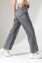 Women's Gray High Waist Wide Leg Jean - 6