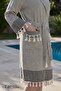 Hooded Unisex Peshtemal Bathrobe Beach Sea Bath Beachside - 6
