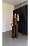 Velar Striped Vest Suit Brown