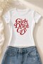 Women's Girls Don'T Cry Printed Short Sleeve Lycra Tight Body T-Shirt