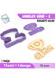 Mother's Day - 3 |   75mm |   Cookies - Sugar Dough - Play Dough Mold Set
