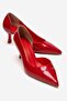 Arel Red Patent Leather Women's Heeled Shoes