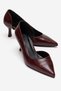 Arel Burgundy Print Women's Heeled Shoes