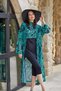 Women's Pareo Kimono Long Beach Dress Hijab Swimsuit Top Patterned Pareo - 5