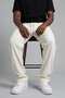 Men's Baggy Rope Patterned Elastic Waist Linen Pants K2055Kp - 2