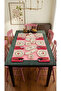 14 Piece Cherry Patterned Breakfast Presentation Set and Serving Plates Pink Striped Cherry Pattern Breakfast Set - 2