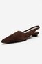 Berlina Brown Suede Genuine Leather Women's Low Heel Shoes - 6