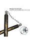 Ausemku Nunchucks - Safe Foam Rubber Training Nunchucks/Nunchakus with Steel Chain - 2 Pack Black - 6