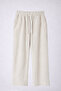 Women's Cream Elastic Waist Waterway Pocket Trousers - 3
