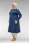 68029 Plus Size Combed Cotton Tunic with Eyelet Detail on the Sides - Petrol - 4