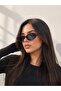 نظارة شمسية بيضاوية الشكل بنمط الفهد زجاج أزرق