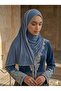 Shiny Stone Decorated Combed Cotton Hijab Evening Dress Shawl