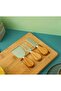 Bamboo Cheese Slicing Board Set – Stylish Presentation Board with 3 Knives - 2