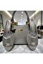 Women's Silvery Black Slipper Bag Set – Stone Patterned Heels, Stylish for Daily Events & Wedding Combinations - 7
